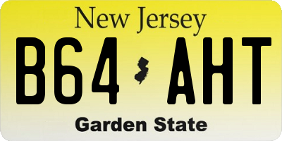 NJ license plate B64AHT