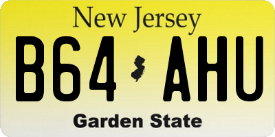NJ license plate B64AHU