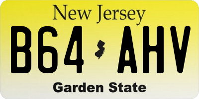 NJ license plate B64AHV