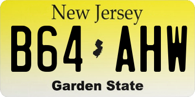 NJ license plate B64AHW