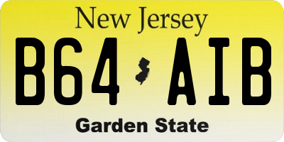 NJ license plate B64AIB