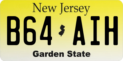 NJ license plate B64AIH