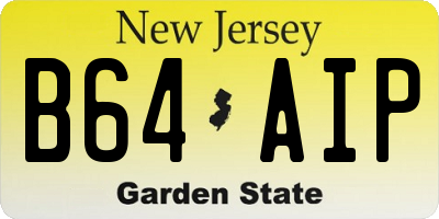 NJ license plate B64AIP