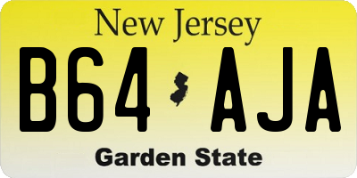 NJ license plate B64AJA