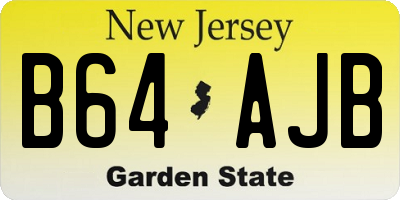 NJ license plate B64AJB