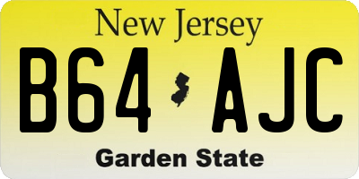 NJ license plate B64AJC