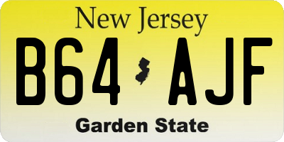 NJ license plate B64AJF