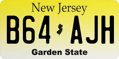 NJ license plate B64AJH