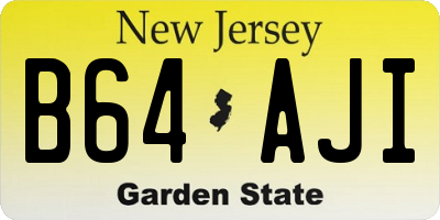 NJ license plate B64AJI