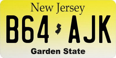 NJ license plate B64AJK