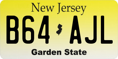 NJ license plate B64AJL