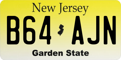 NJ license plate B64AJN