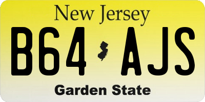 NJ license plate B64AJS
