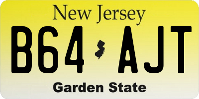 NJ license plate B64AJT