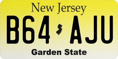 NJ license plate B64AJU