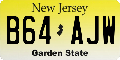 NJ license plate B64AJW