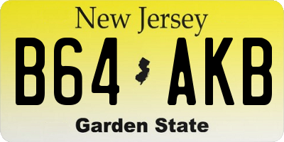 NJ license plate B64AKB