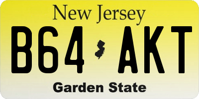 NJ license plate B64AKT
