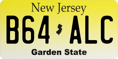 NJ license plate B64ALC