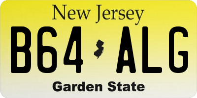 NJ license plate B64ALG