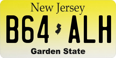 NJ license plate B64ALH