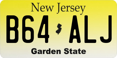 NJ license plate B64ALJ