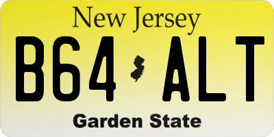 NJ license plate B64ALT