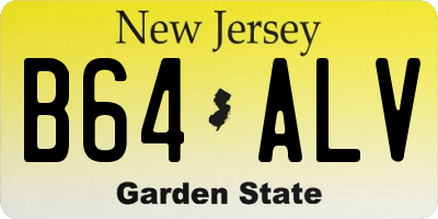 NJ license plate B64ALV