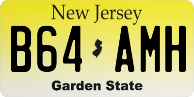 NJ license plate B64AMH