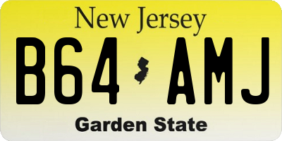 NJ license plate B64AMJ