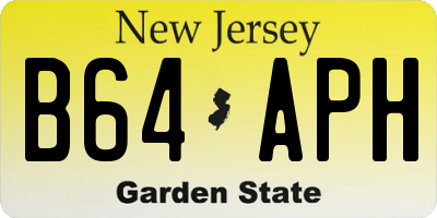 NJ license plate B64APH