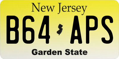 NJ license plate B64APS
