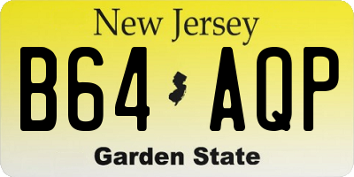 NJ license plate B64AQP