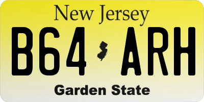 NJ license plate B64ARH