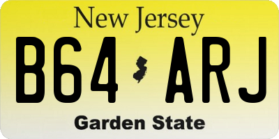 NJ license plate B64ARJ