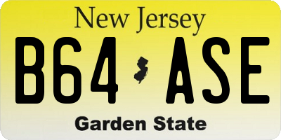 NJ license plate B64ASE