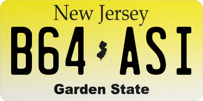 NJ license plate B64ASI