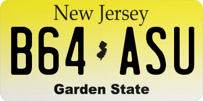 NJ license plate B64ASU