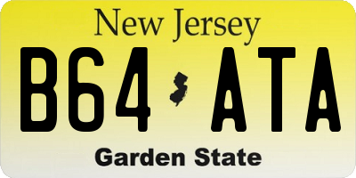 NJ license plate B64ATA