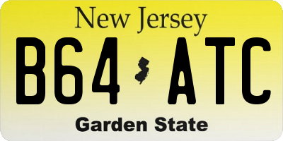 NJ license plate B64ATC