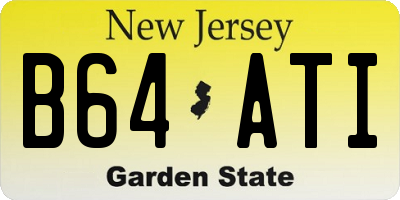 NJ license plate B64ATI
