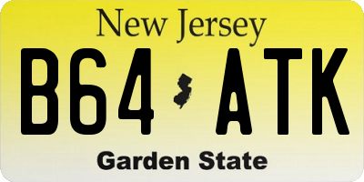 NJ license plate B64ATK