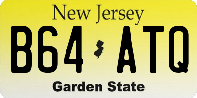 NJ license plate B64ATQ