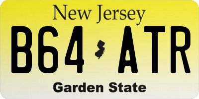 NJ license plate B64ATR