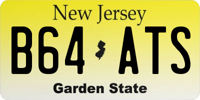 NJ license plate B64ATS