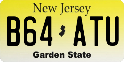 NJ license plate B64ATU