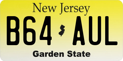 NJ license plate B64AUL