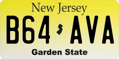 NJ license plate B64AVA