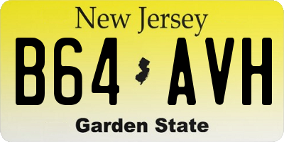 NJ license plate B64AVH