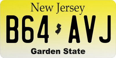 NJ license plate B64AVJ